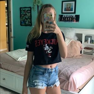 Buckeye black crop top from PINK